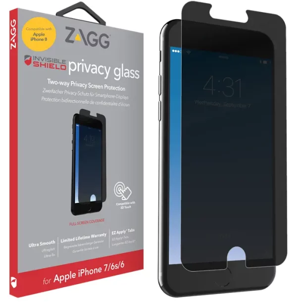 Zagg InvisibleShield Glass Plus Privacy för iPhone 6/6S/7/8/SE 2020/SE 2022