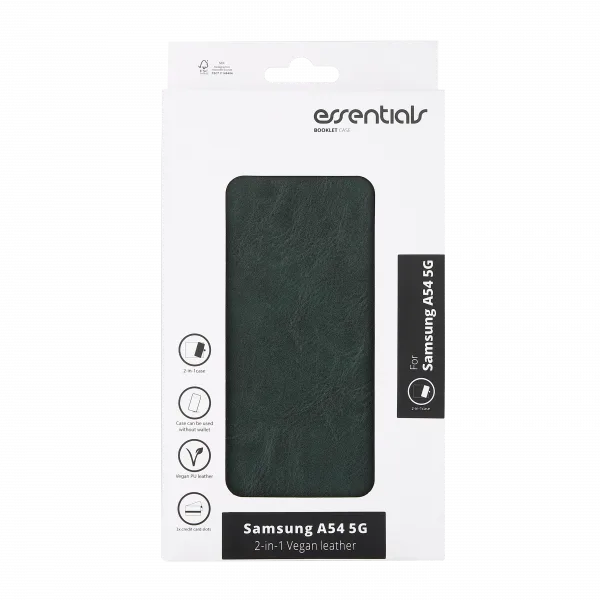 Samsung Galaxy A54 5G PU wallet, detachable, green - Bild 4