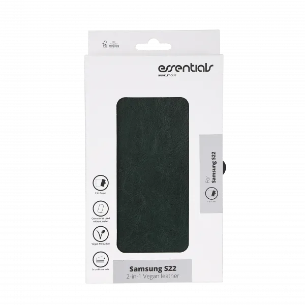 Samsung Galaxy S22 PU wallet, detach,3 cards,Green - Bild 7