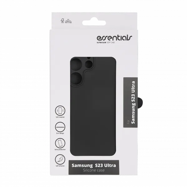 Samsung Galaxy S23 Ultra silicone back cover, blk - Bild 3