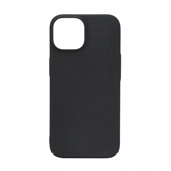 iPhone 13/14 sand bursted back cover, black/grey