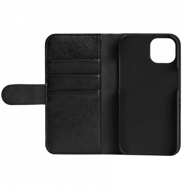 iPhone 13 Mini PU wallet, 3 cards, Black - Bild 4