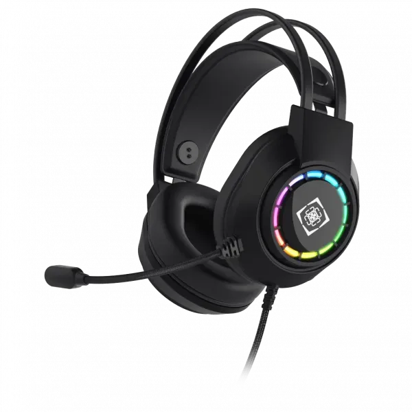 Deltaco Gaming DH220 stereo headset, USB, RGB - svart