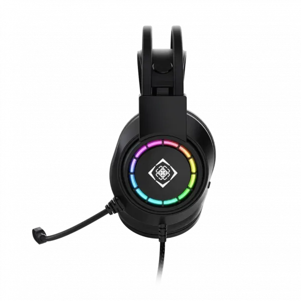 Deltaco Gaming DH220 stereo headset, USB, RGB - svart - Bild 3